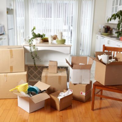 packed boxes for house removals