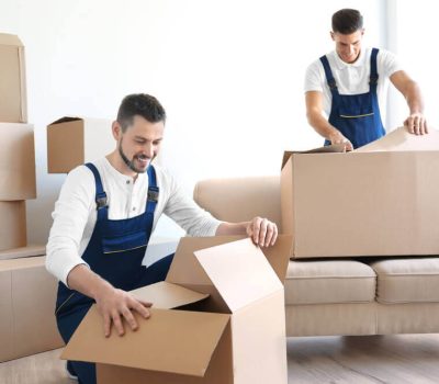 workers packing boxes